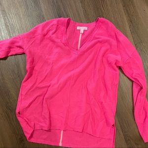 Lily Pulitzer Pink V Neck Cashmere XS Sweater
